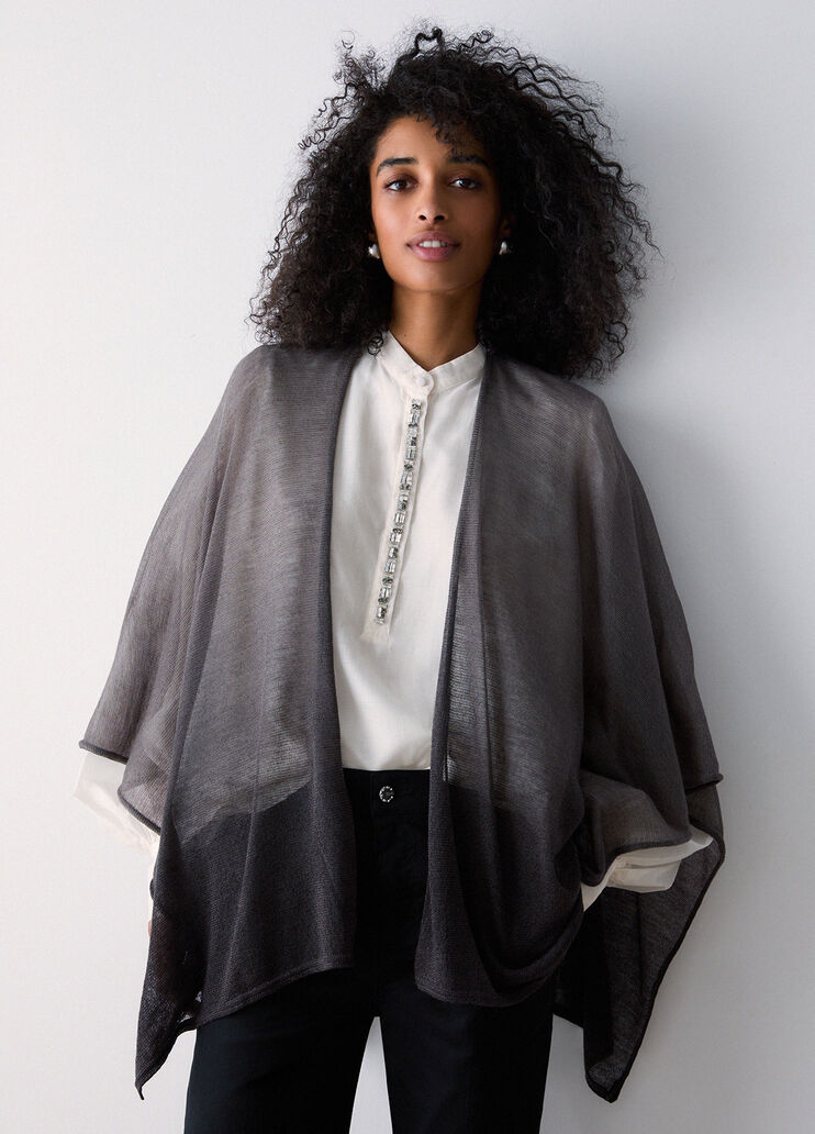 Poncho iridiscente negro Liu Jo - medium