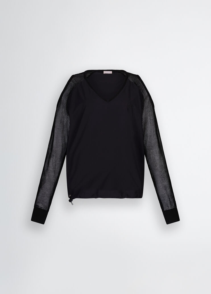 Black sweatshirt with cut-out black Liu Jo - large image number 6 Black sweatshirt with cut-out black Liu Jo - large image number 6