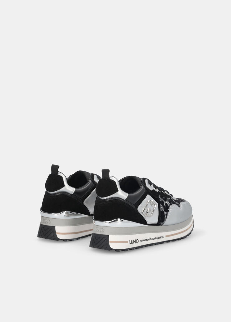 Glittery animal-print platform sneakers silver Liu Jo - large image number 2 Glittery animal-print platform sneakers silver Liu Jo - large image number 2