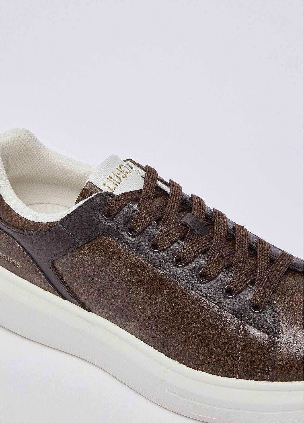 Plateau-Sneaker mit Crackle-Effekt braun Liu Jo - large image number 5