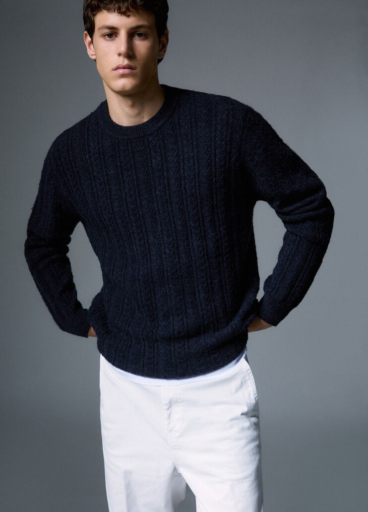 Wool and Alpaca Sweater dark blue Liu Jo - medium