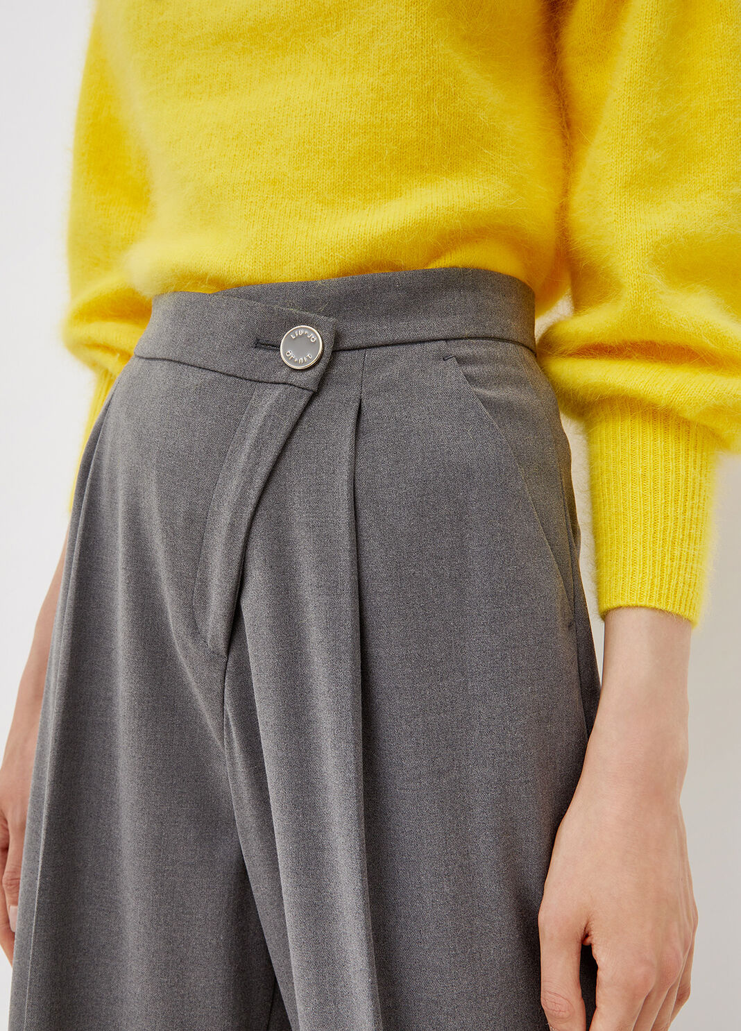 Trousers with asymmetrical cut grey Liu Jo - large image number 2
