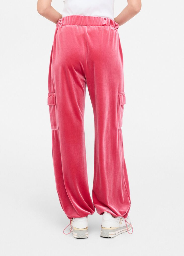 Chenille jogging pants black cherry Liu Jo - large image number 1 Chenille jogging pants black cherry Liu Jo - large image number 1