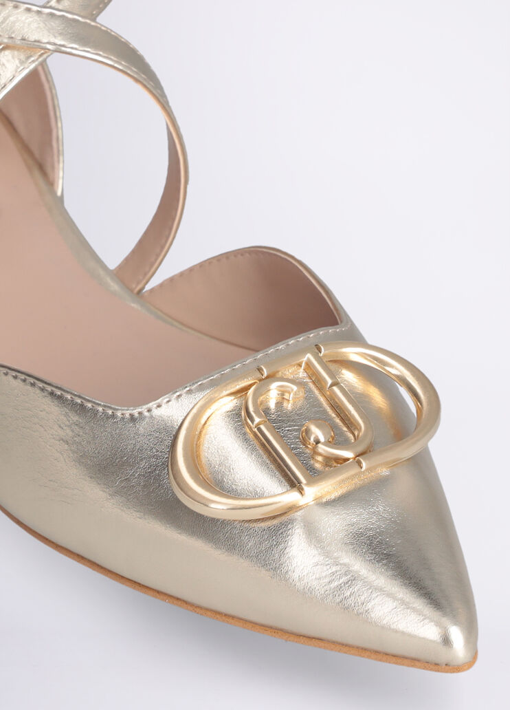 Ballet flats with maxi-logo gold-colour Liu Jo - large image number 5 Ballet flats with maxi-logo gold-colour Liu Jo - large image number 5