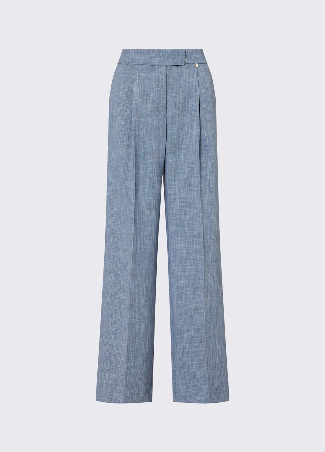 Palazzohose aus Melange-Stoff Blau Liu Jo - large image number 6