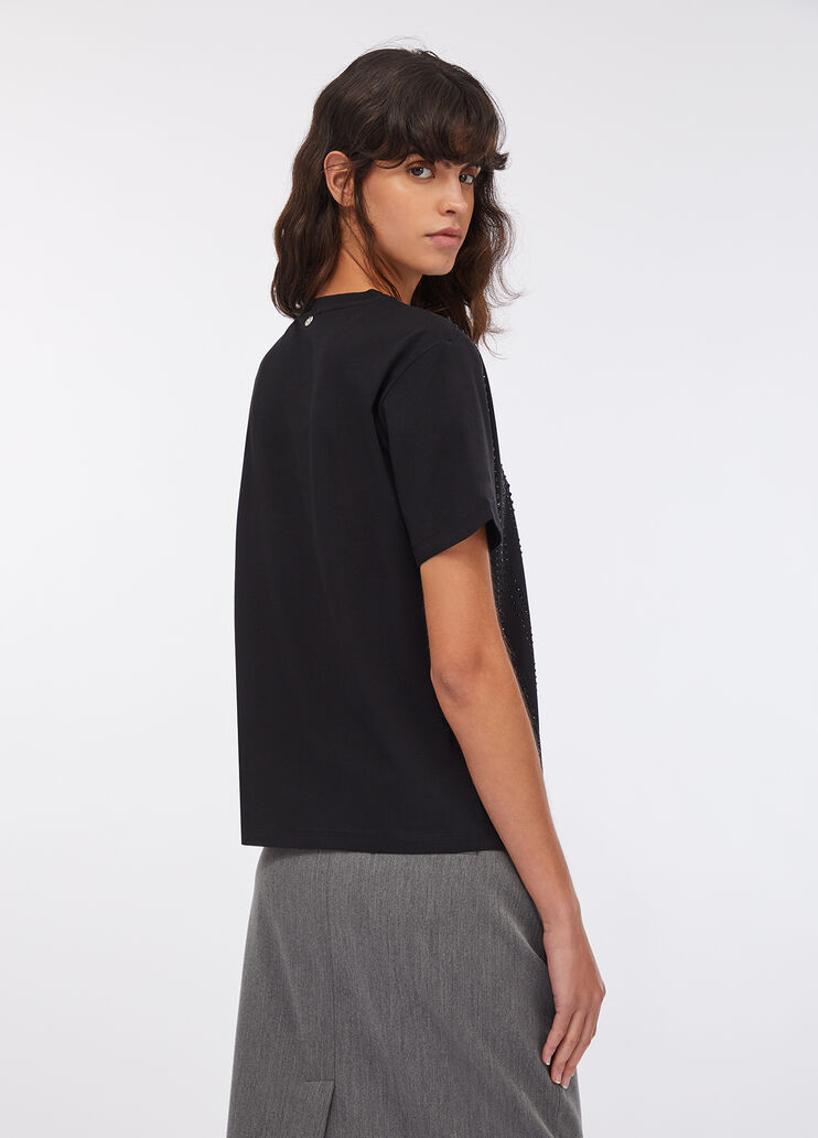T-shirt with rhinestones black Liu Jo - large image number 1
