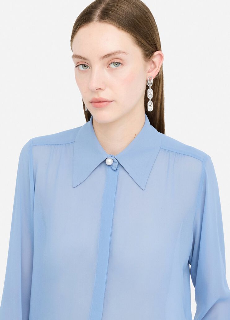 Shirt with beads light blue Liu Jo - large image number 2
