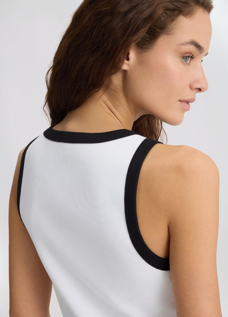 Ribbed top white/black Liu Jo - large image number 4 Ribbed top white/black Liu Jo - large image number 4