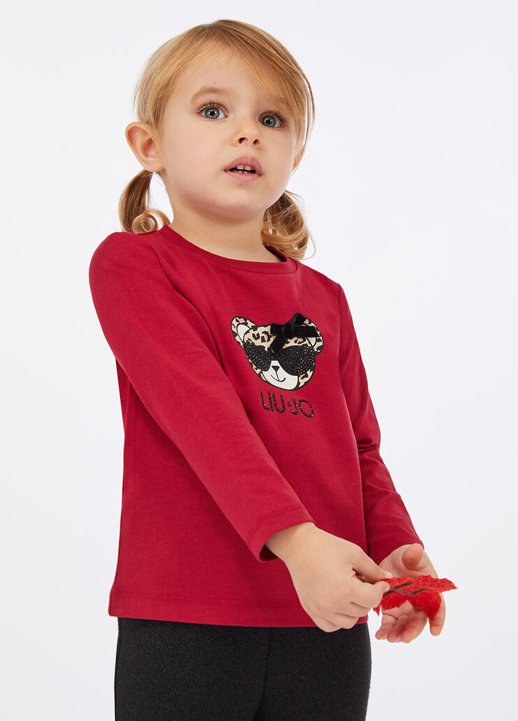 Cotton T-shirt with print red Liu Jo - medium Cotton T-shirt with print red Liu Jo - medium