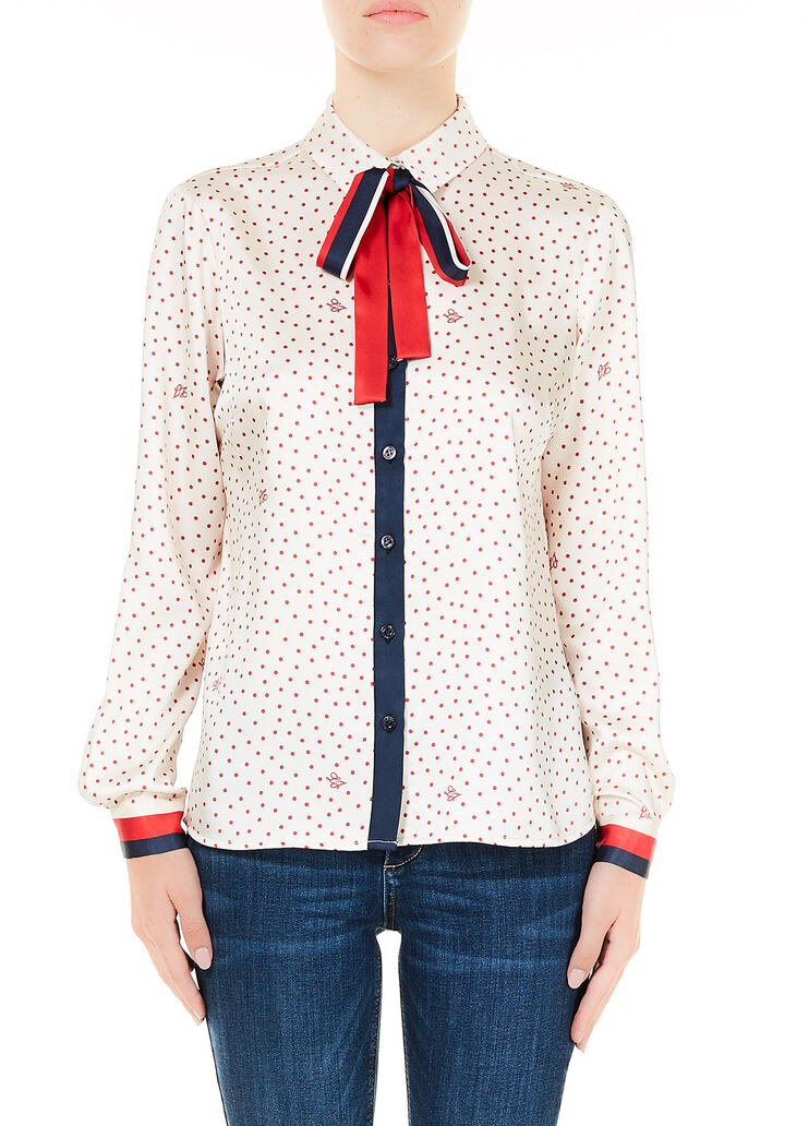 Shirt with bow Light pink with polka-dots Liu Jo - large image number 0 Shirt with bow Light pink with polka-dots Liu Jo - large image number 0