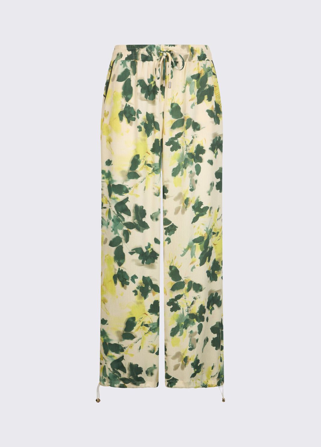 Printed satin trousers white/green Liu Jo - large image number 6