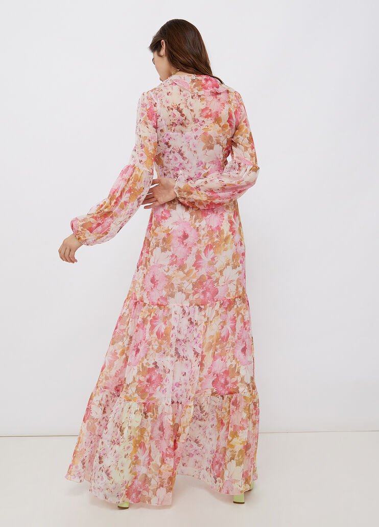 Long flowery dress pink flowers Liu Jo - large image number 1 Long flowery dress pink flowers Liu Jo - large image number 1