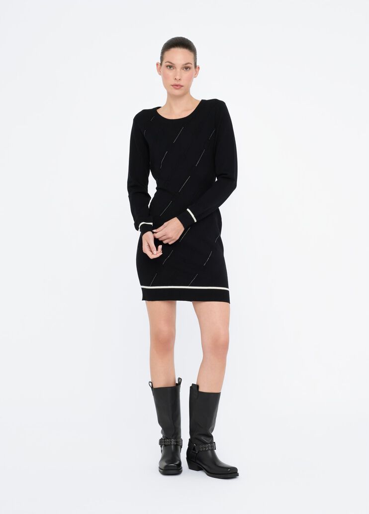 Short knit dress black Liu Jo - large image number 5 Short knit dress black Liu Jo - large image number 5