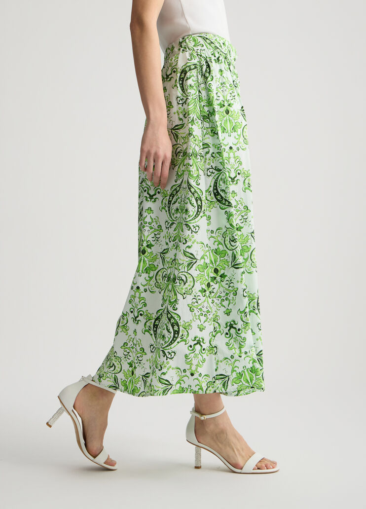 Poplin midi skirt green Liu Jo - large image number 3 Poplin midi skirt green Liu Jo - large image number 3