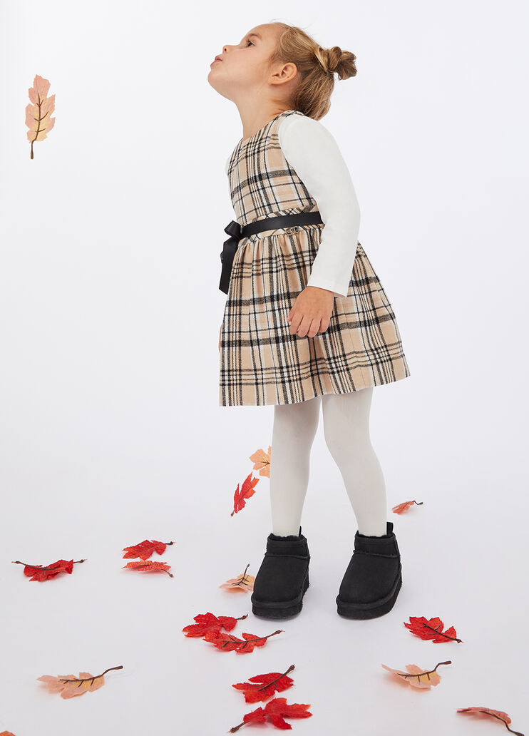 Chequered cotton dress beige Liu Jo - medium Chequered cotton dress beige Liu Jo - medium