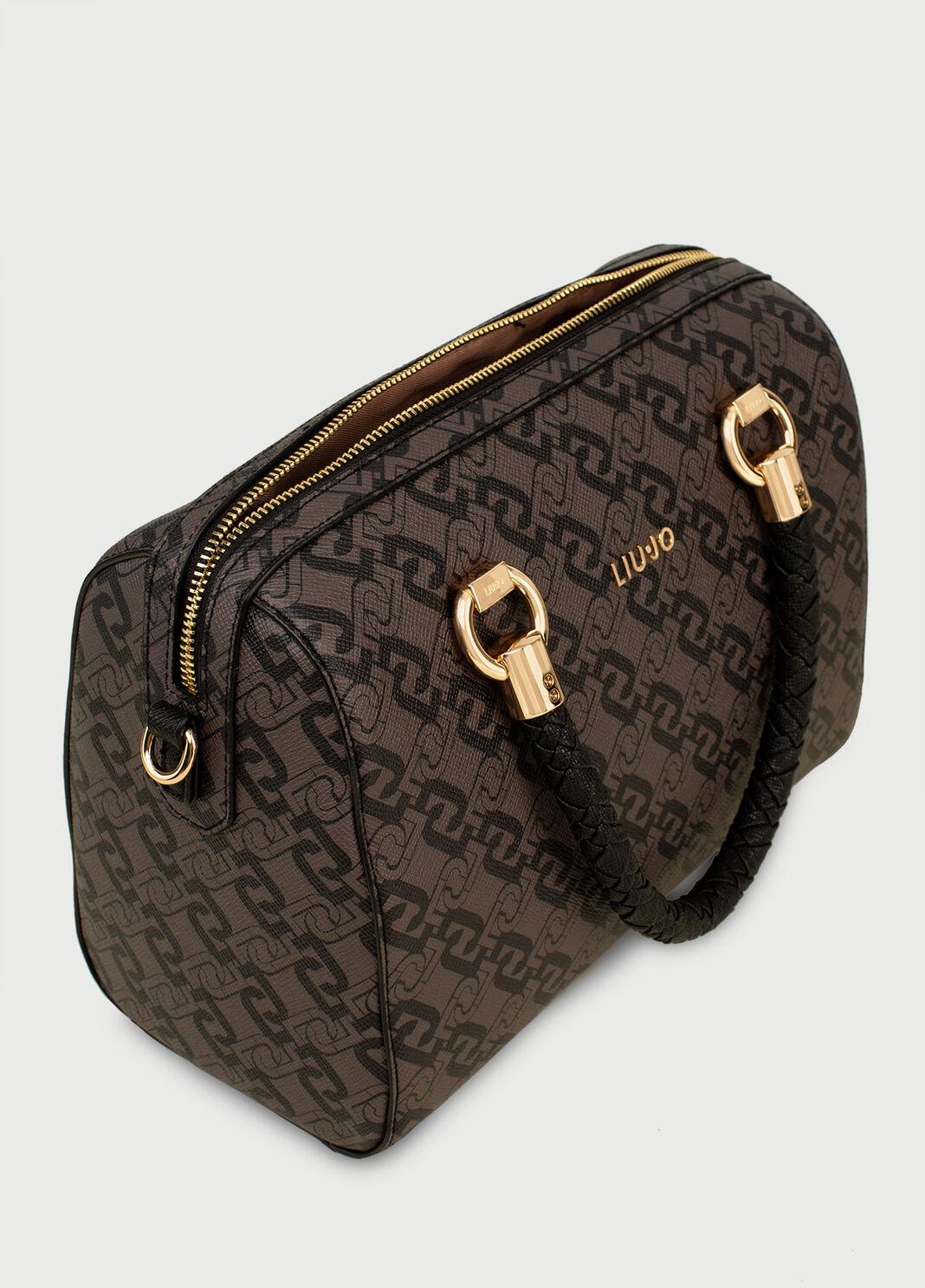 Boston bag with print Brown Liu Jo - large image number 4