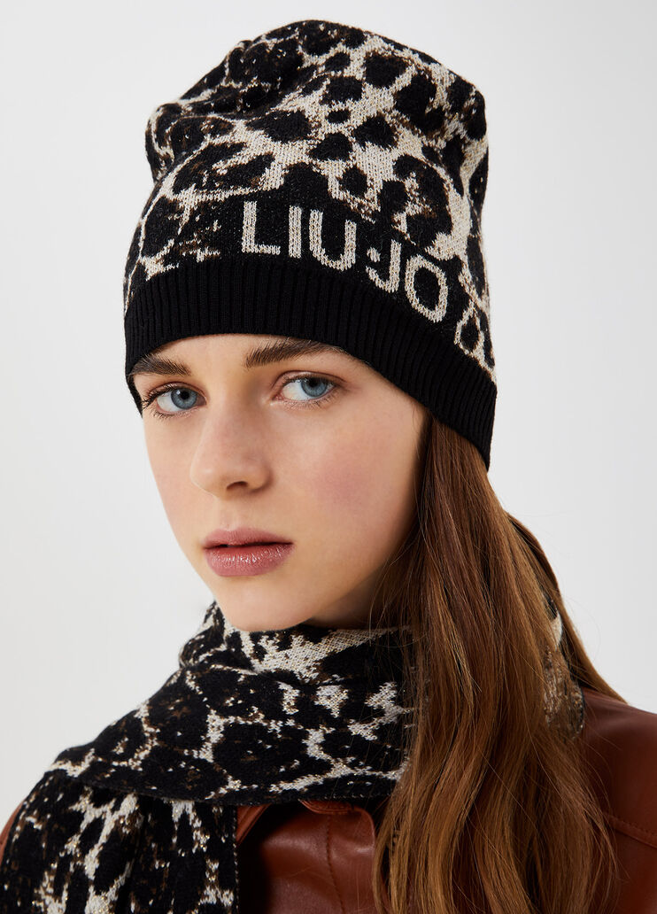 Комплект из шарфа и шапки с анималистическим принтом Анималистический Liu Jo - large image number 1