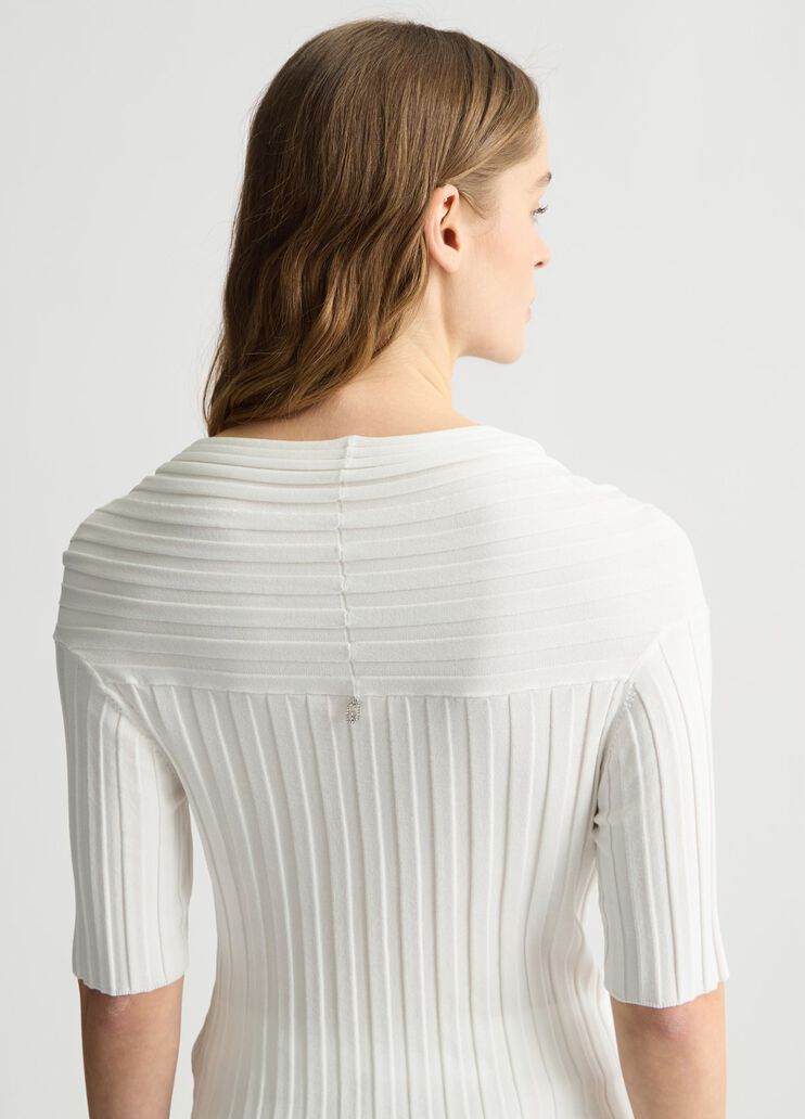 Knit top white wool Liu Jo - large image number 4 Knit top white wool Liu Jo - large image number 4