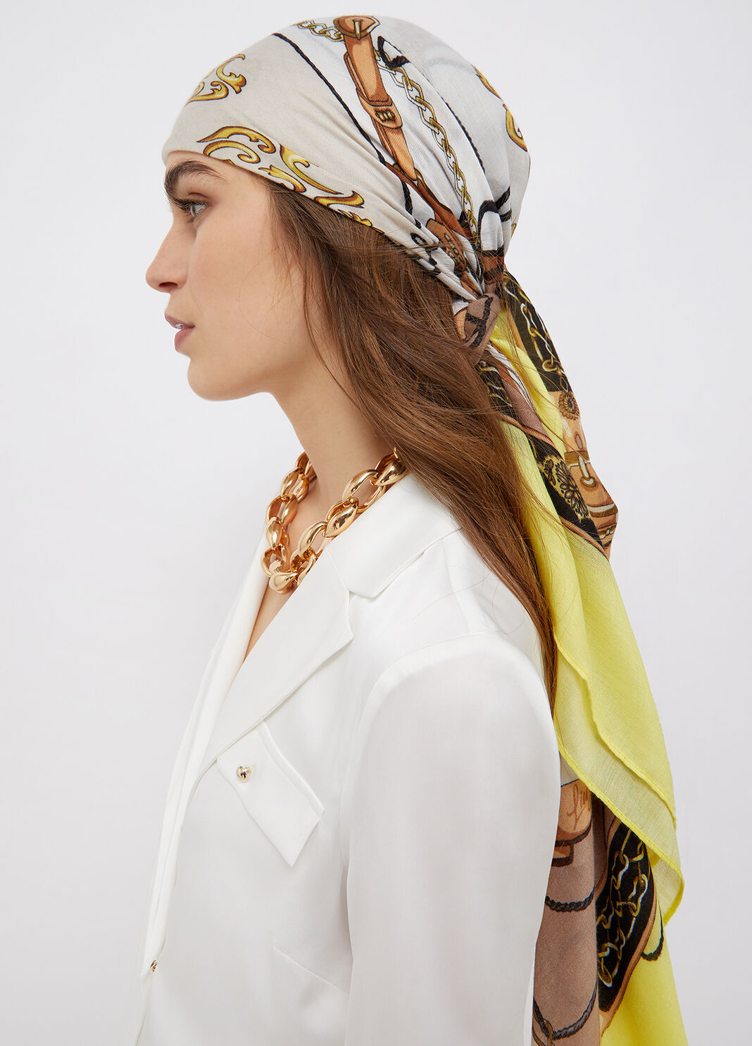 Eco-friendly foulard light yellow Liu Jo - large image number 1