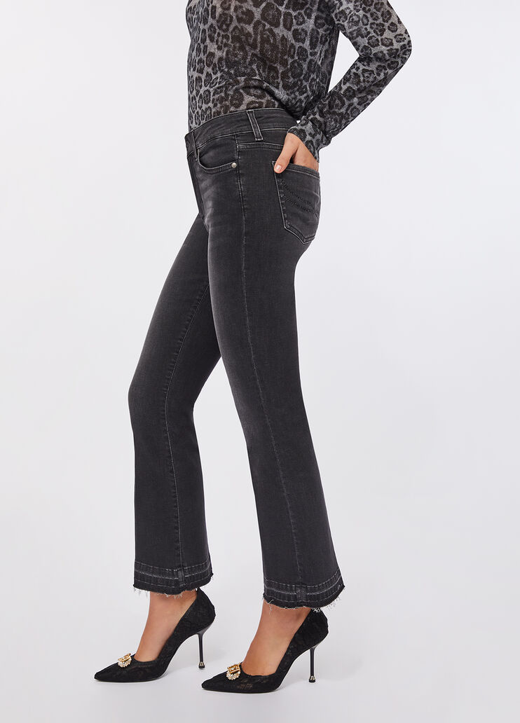 Bootcut-Jeans in Cropped-Länge Liu Jo Better Denim-Schwarz Liu Jo - large image number 3