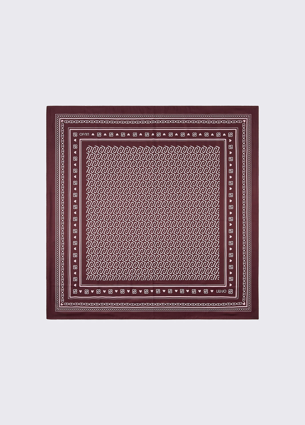 Grand Foulard avec Logo Monogramme aubergine Liu Jo - large image number 2