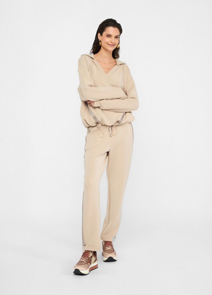 Scuba hoodie beige Liu Jo - large image number 5 Scuba hoodie beige Liu Jo - large image number 5