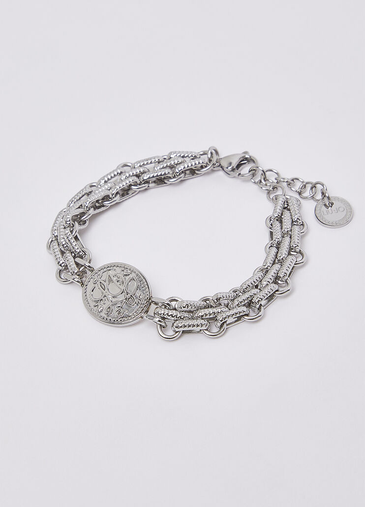 Bracelet with medal engraved silver Liu Jo - medium