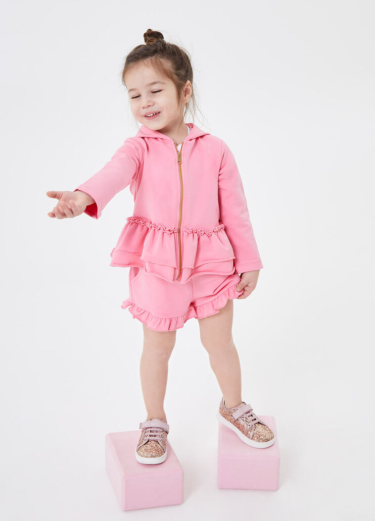 Felpa con cappuccio e volants Rosa Liu Jo - large image number 3