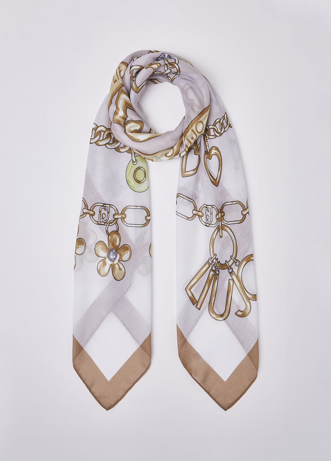 Foulard grande con stampa beige Liu Jo - large image number 0