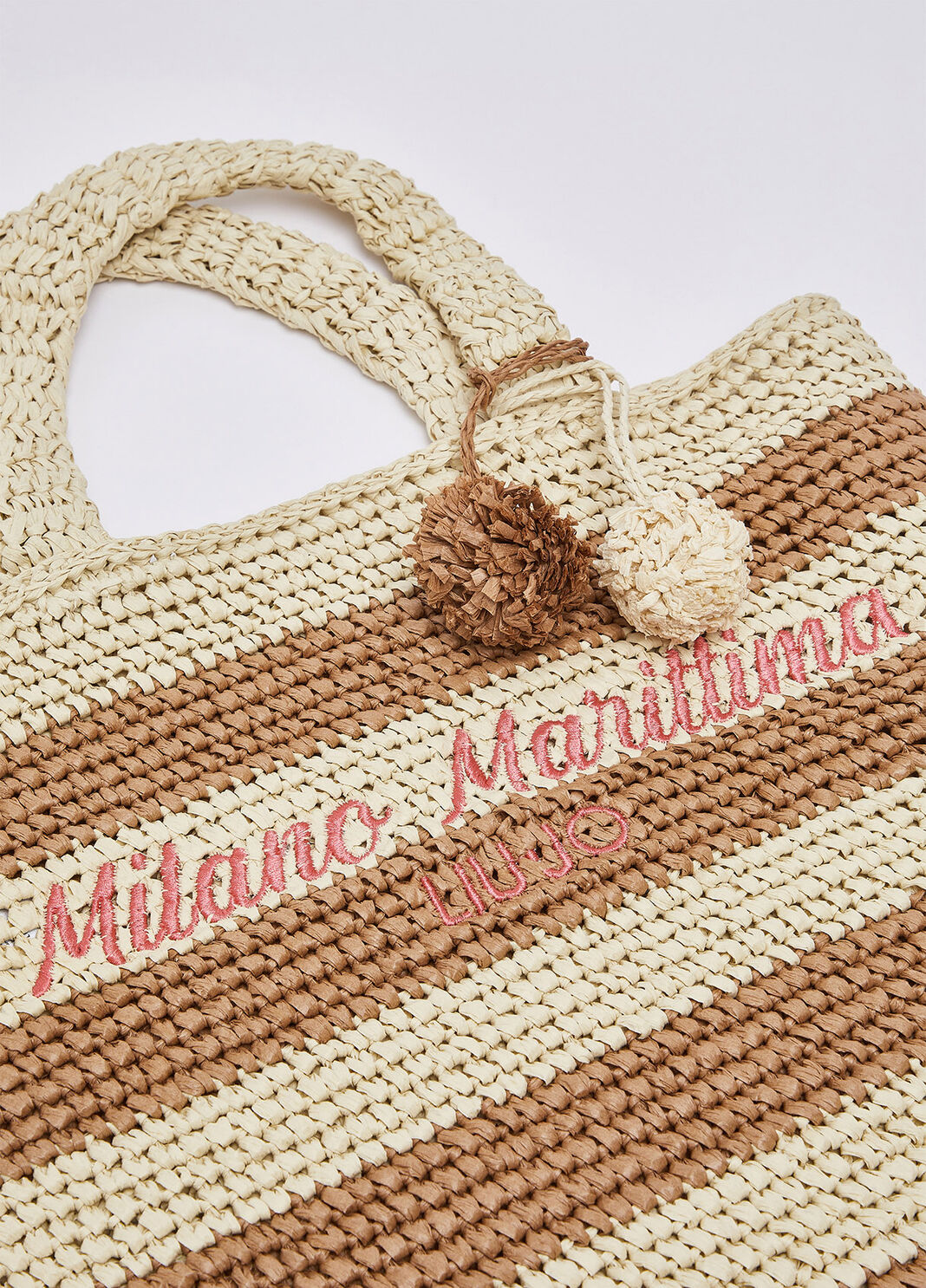 Medium striped tote bag brown Liu Jo - large image number 5