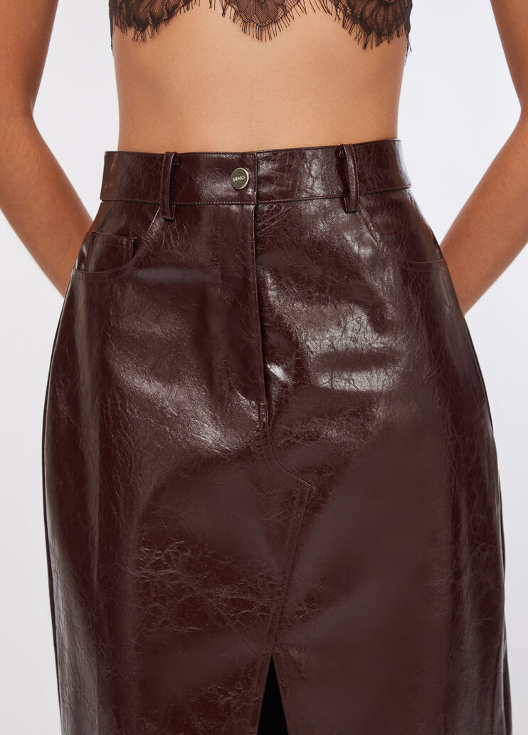 Glossy Five-Pocket-Rock Dunkelbraun Liu Jo - medium