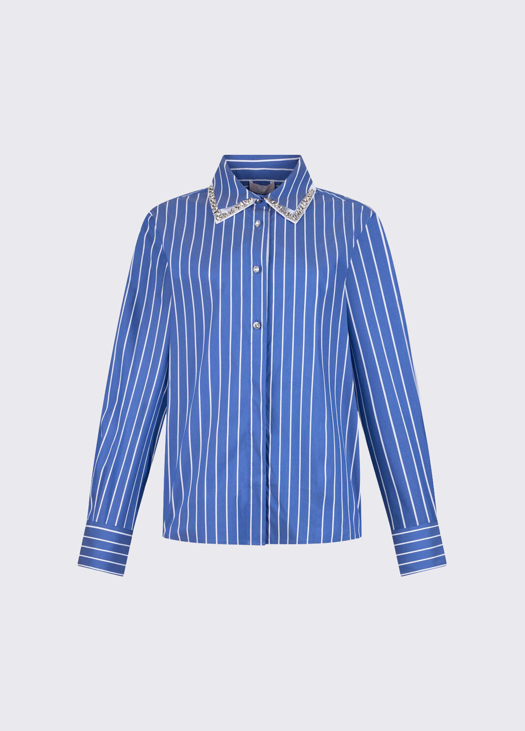 Shirt with detachable collar striped blue Liu Jo - large image number 6