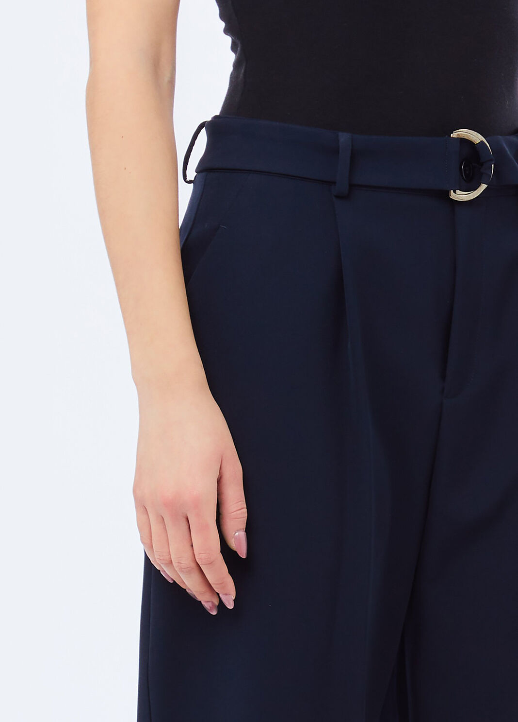 Pantaloni balloon con pince blu navy Liu Jo - large image number 2