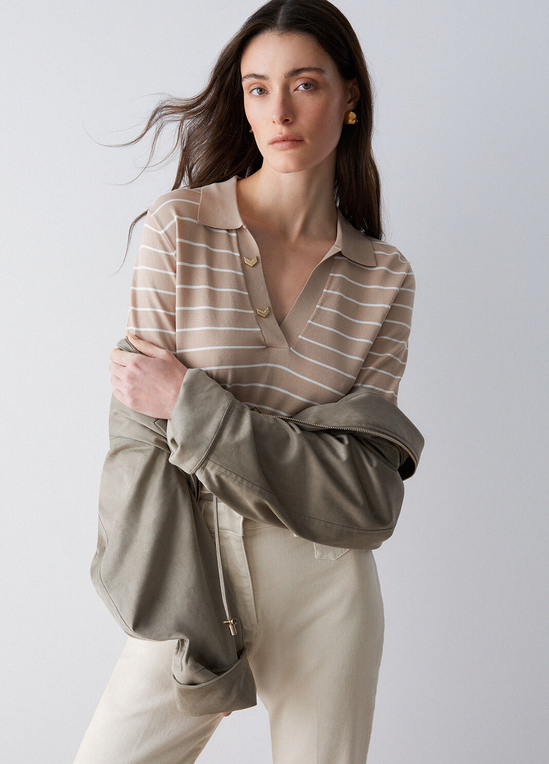 Striped top beige Liu Jo - large image number 2