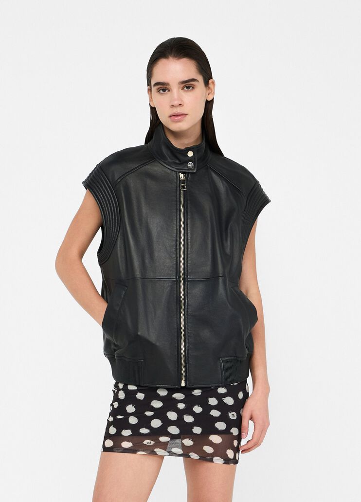 Oversized leather gilet black Liu Jo - medium Oversized leather gilet black Liu Jo - medium