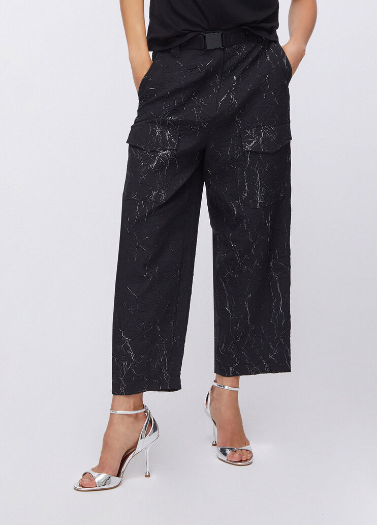 Hose in Wrinkle-Optik schwarz Liu Jo - large image number 0