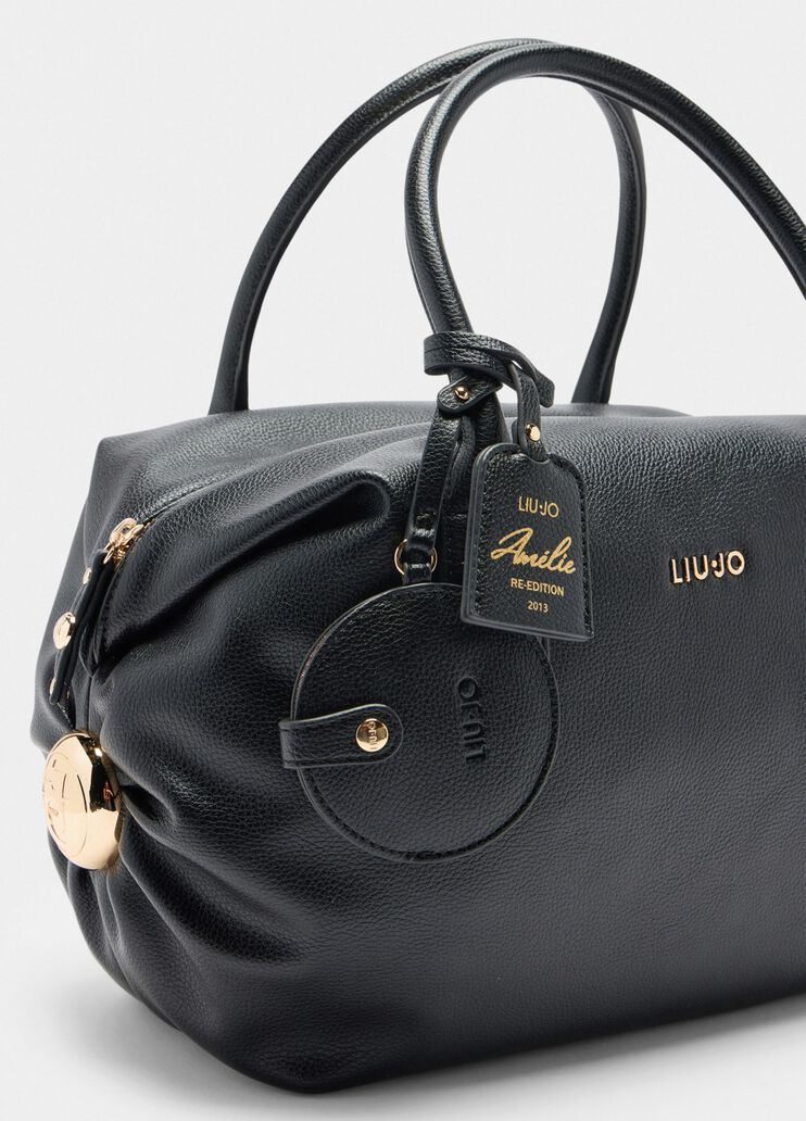 Sac grand format avec charm noir Liu Jo - large image number 5