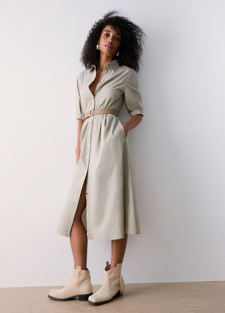 Midikleid aus Popeline Grau Liu Jo - medium