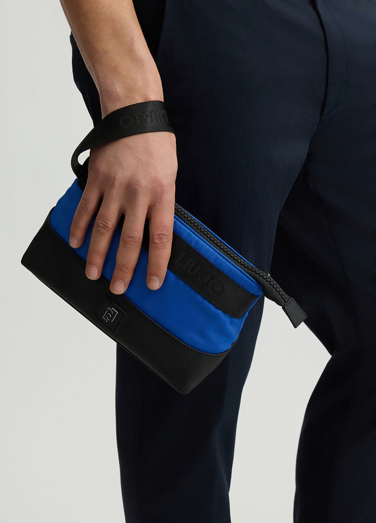 Two-tone toiletry bag blue Liu Jo - medium Two-tone toiletry bag blue Liu Jo - medium