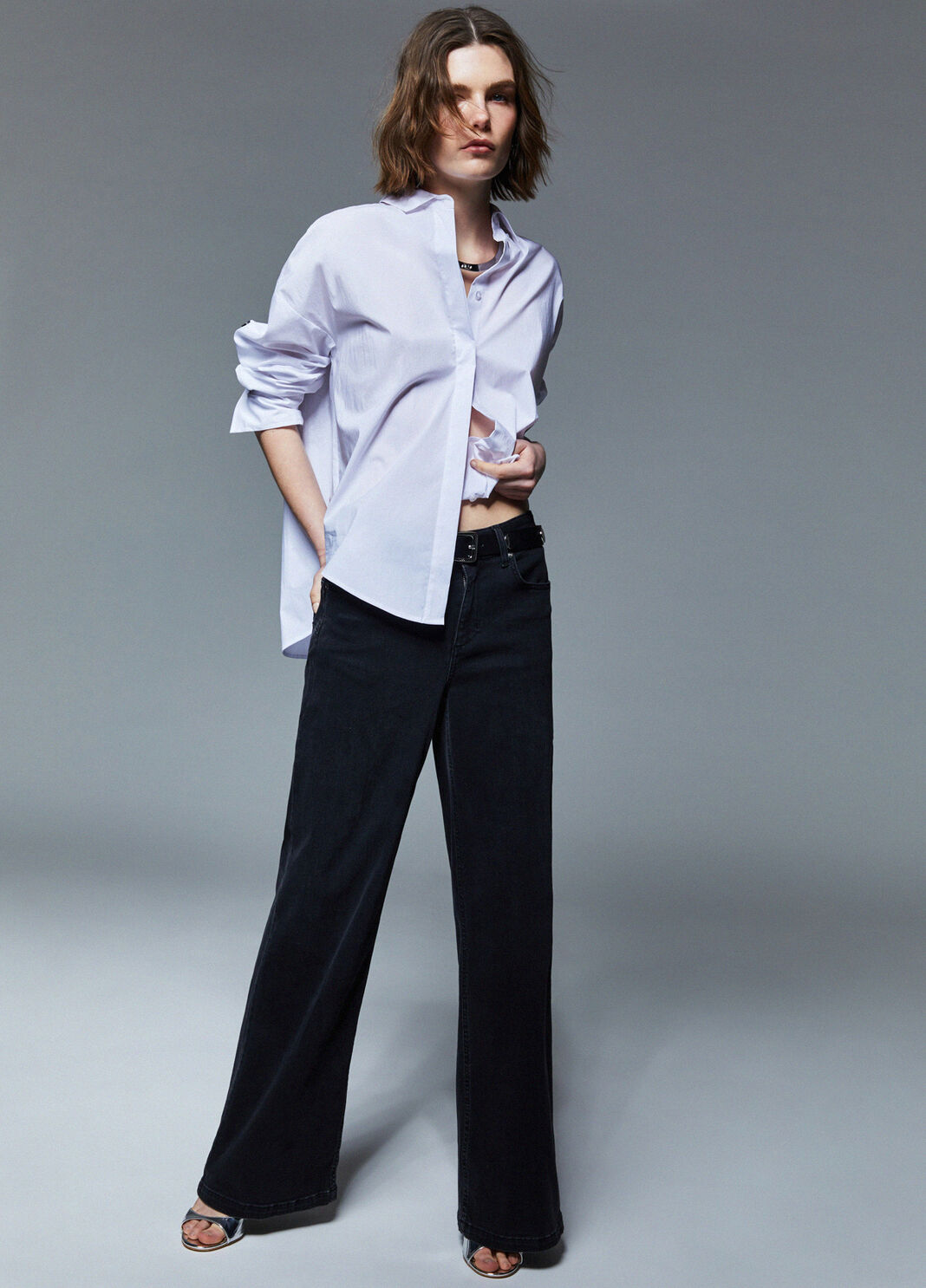 High-rise flared jeans black denim Liu Jo - large image number 3