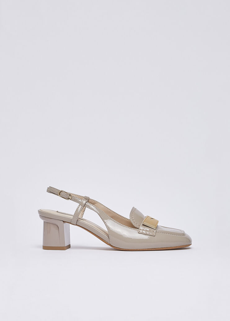 Mocassins slingbacks en vernis beige Liu Jo - medium