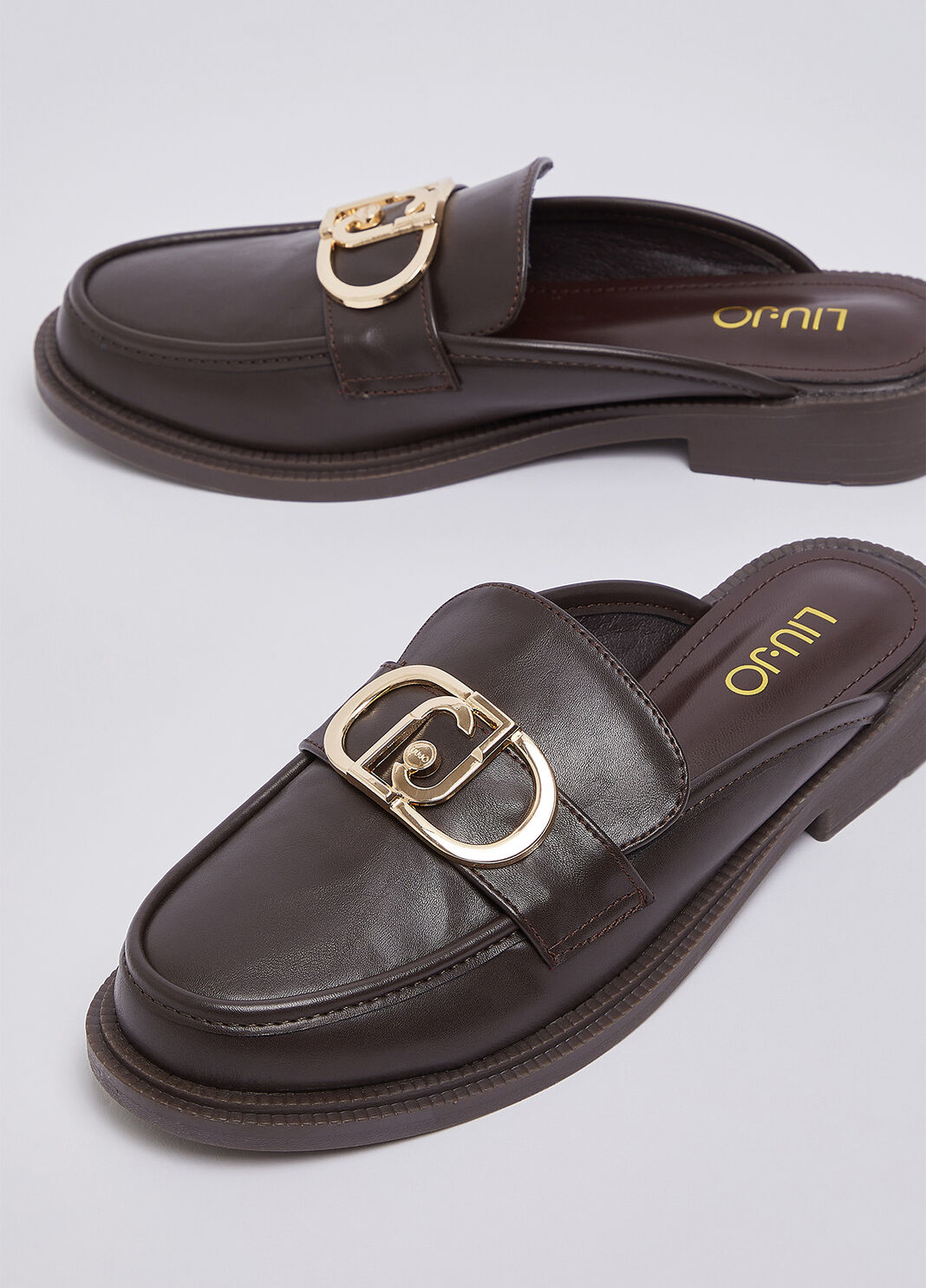 Clogs with logo mocha Liu Jo - large image number 6