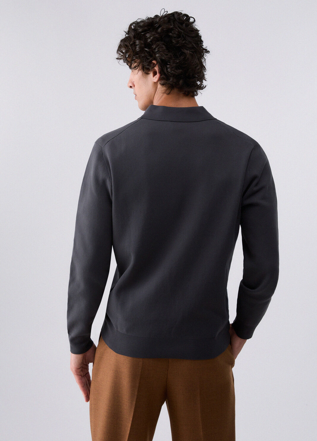 Polo shirt in cotton rasato dark grey Liu Jo - large image number 1
