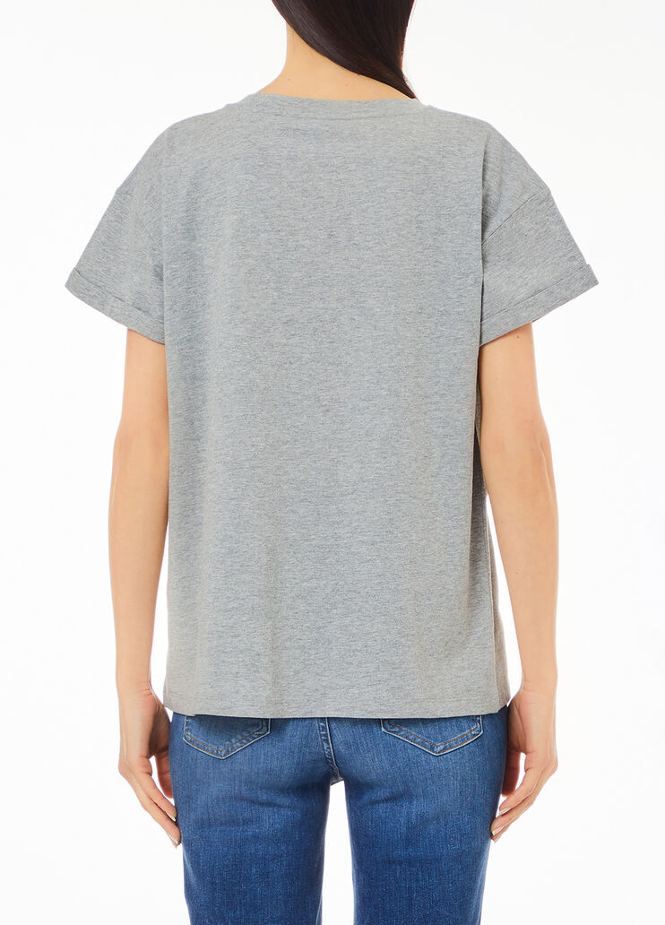Jersey T-shirt with breast pocket grey Liu Jo - large image number 1 Jersey T-shirt with breast pocket grey Liu Jo - large image number 1