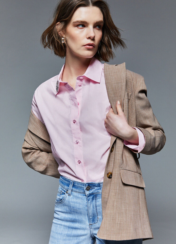 Hemd mit Schmuckstickerei Hellrosa Liu Jo - medium