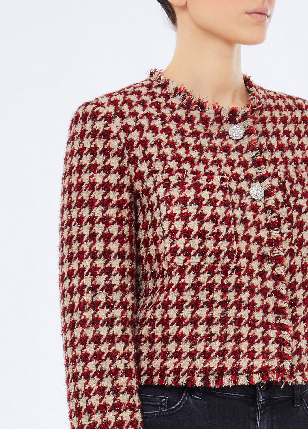 Boucl&eacute; jacket with jewel buttons red Liu Jo - large image number 2