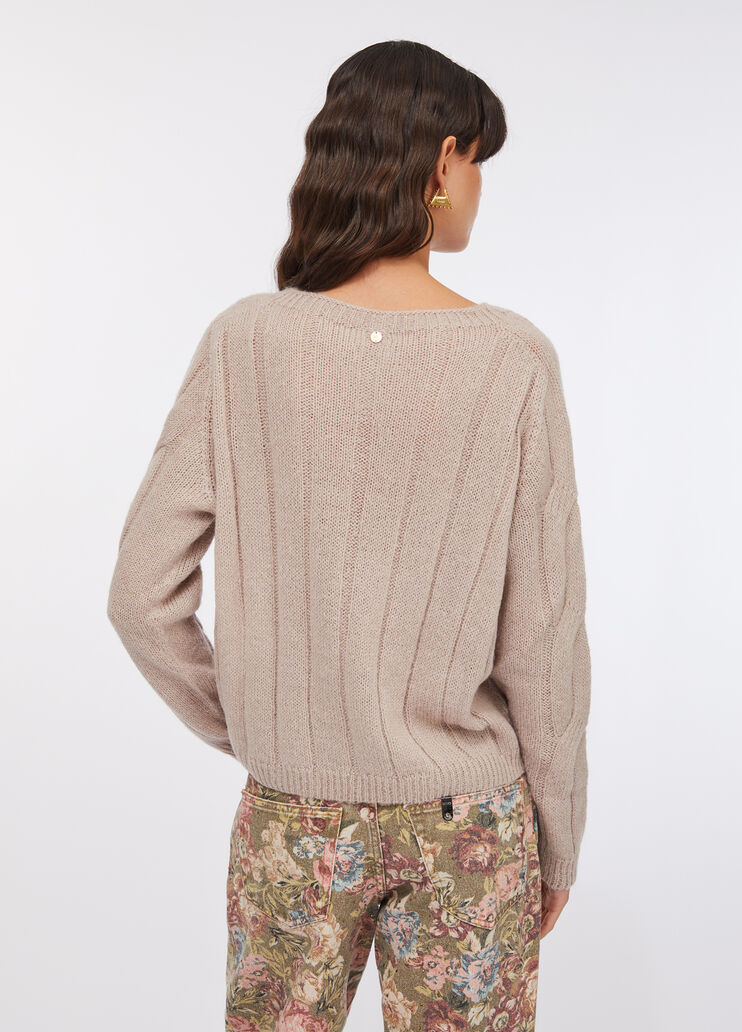 Pull en alpaga mélangé rose Liu Jo - large image number 1