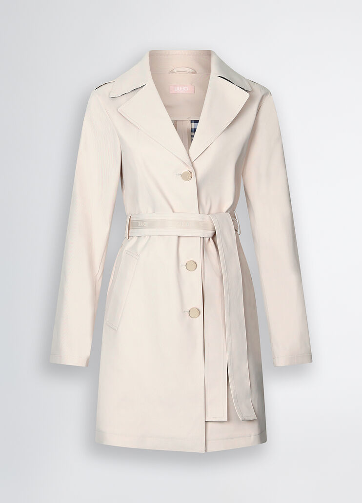 Trench coat with belt light beige Liu Jo - large image number 6 Trench coat with belt light beige Liu Jo - large image number 6