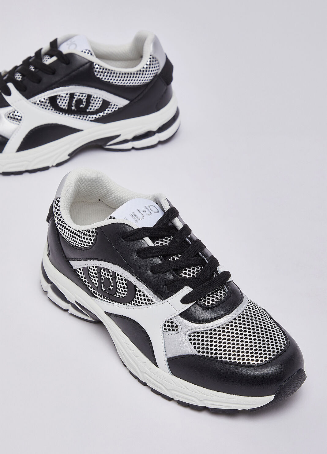 Sneakers in mesh metallic black Liu Jo - large image number 6