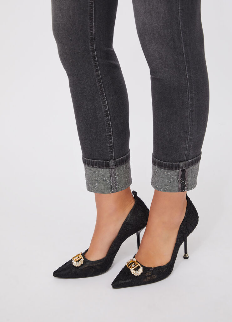 Jean skinny avec revers denim gris Liu Jo - medium